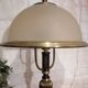 Lampe champignon ancienne en verre et laiton