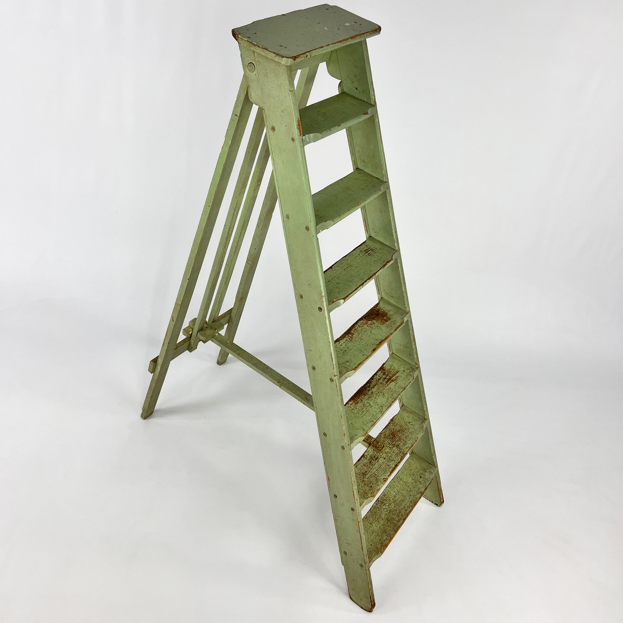 Original vintage brocante ladder, france, 1960s