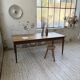 Table de ferme chêne pieds fuseaux 1950