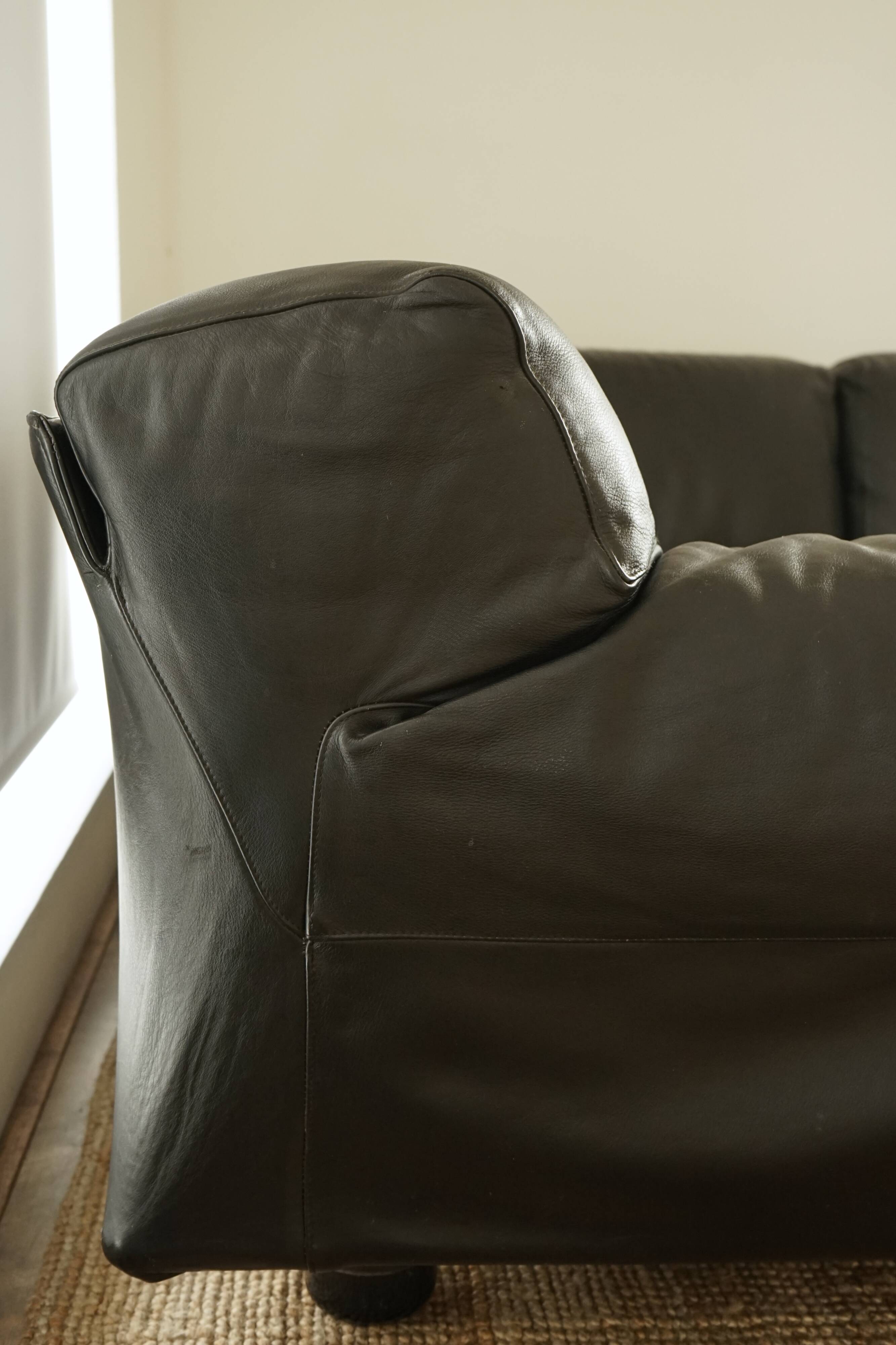 Canapé Modulaire Flandra en Cuir par Vico Magistretti pour Cassina, Italie, années 1970