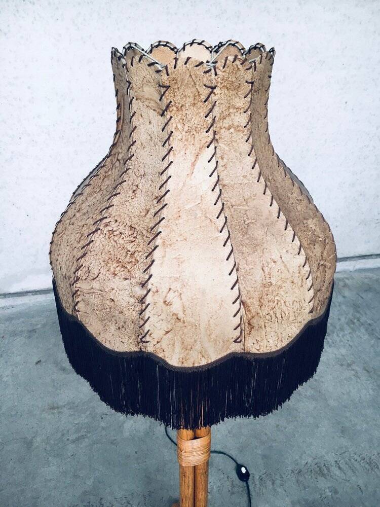 Vintage bamboo floor lamp, Italy, 1970s