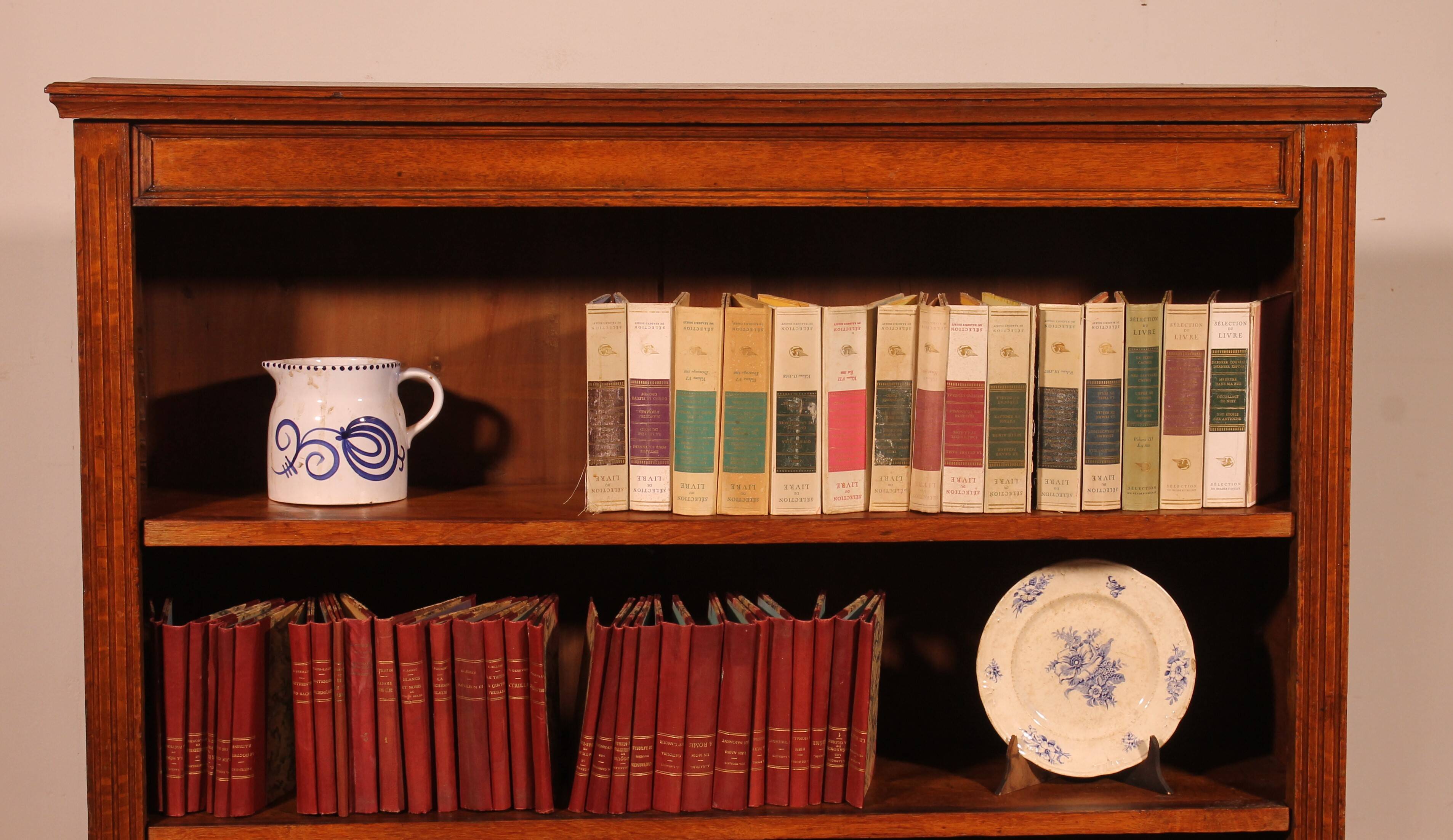 19th Century Oak Open Bookcase - England