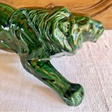 Statue lion Art Déco 1930 craquelé Saint Clément