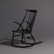 Fauteuil à bascule Illum Wikkelsø de N. Eilersen en noir