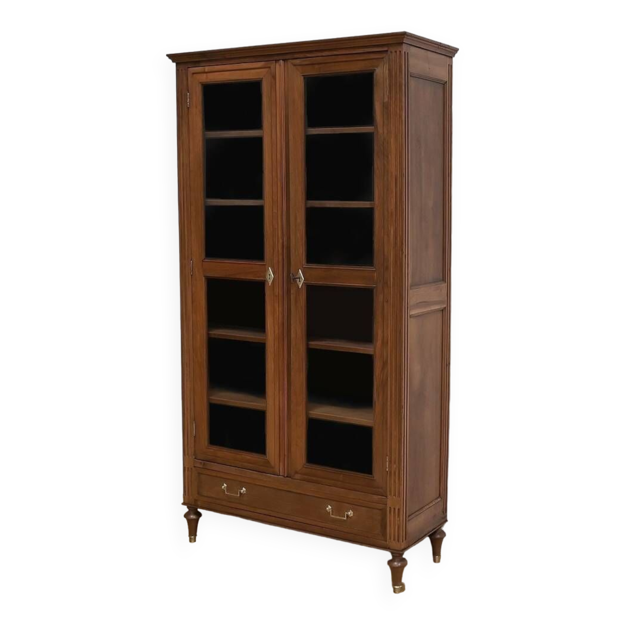 Bookcase in Solid Walnut, Louis XVI style – Mid-19th century