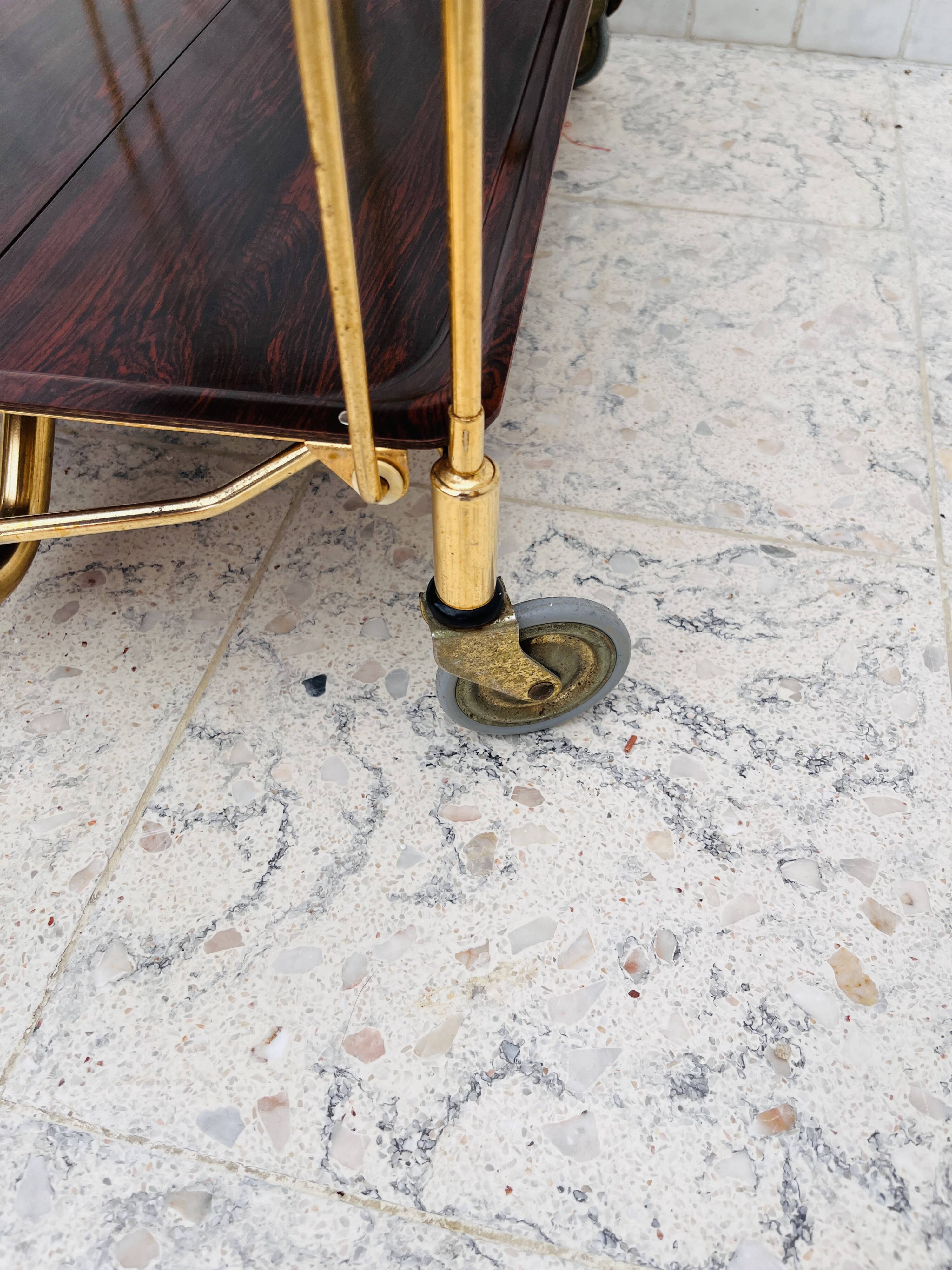 Gerinol golden serving trolley