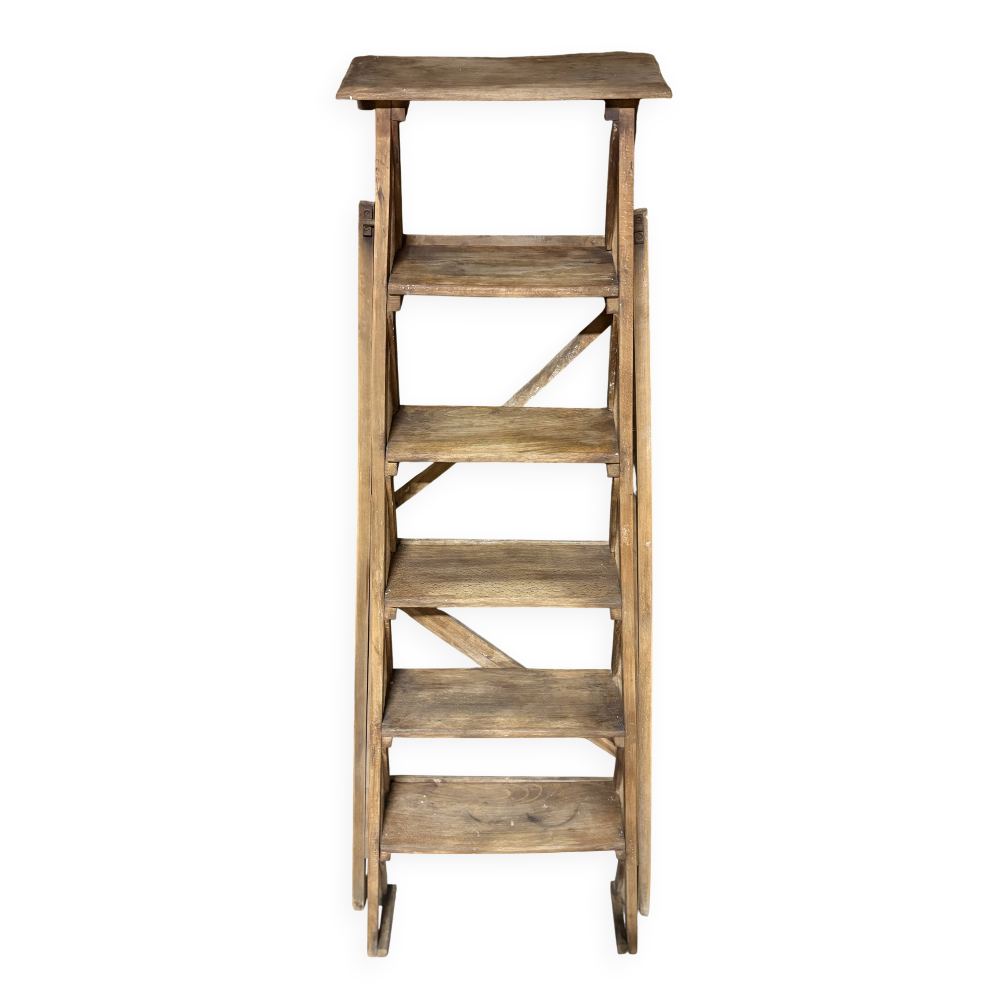 Escabeau bois ancien rénové
