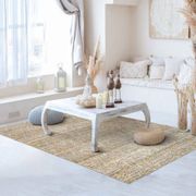 Tapis tressé en jute motifs losanges 120x170 cm