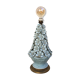 Manises ceramic lamp with blue flowers