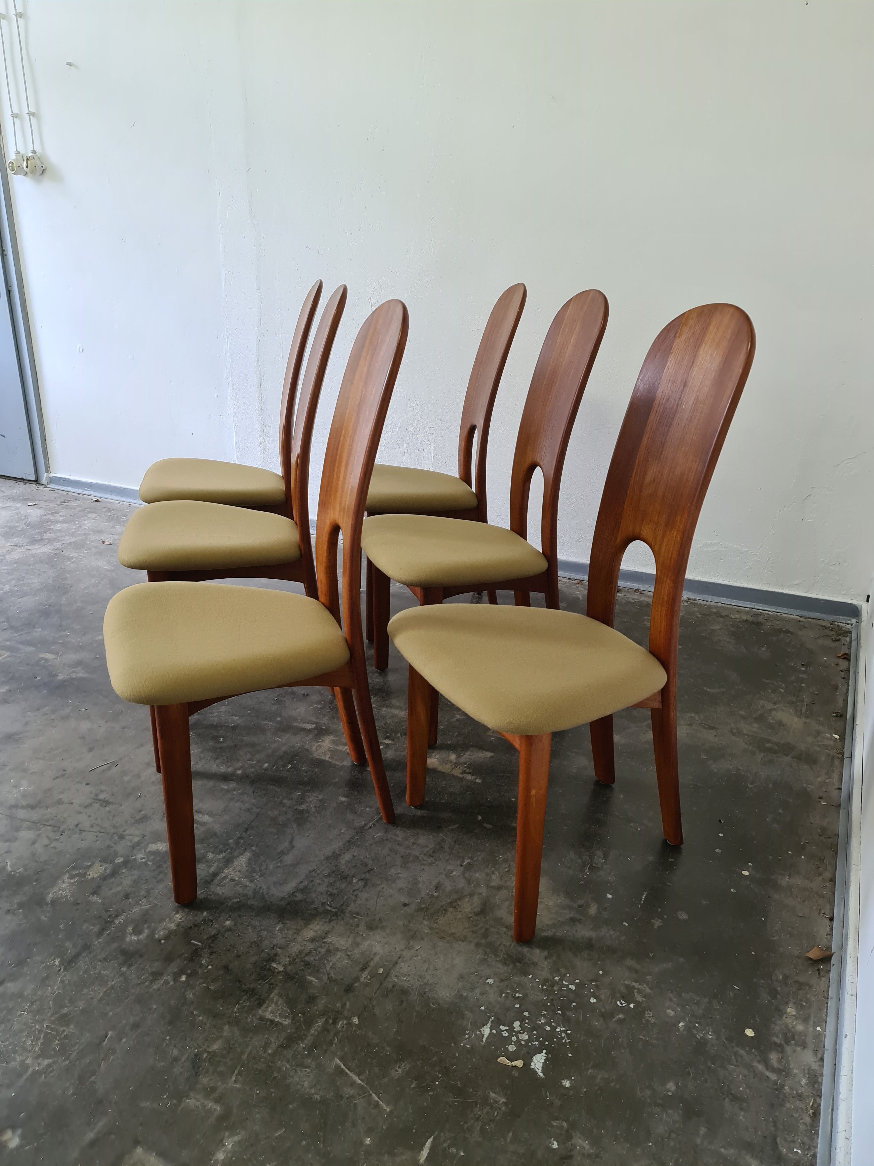 Set de  6 chaises à manger vintage danoises par Niels Koefoed