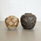 Set of 2 Multi-Color Fat Lava Op Art Pottery Vase Made Bay Ceramics, Germany