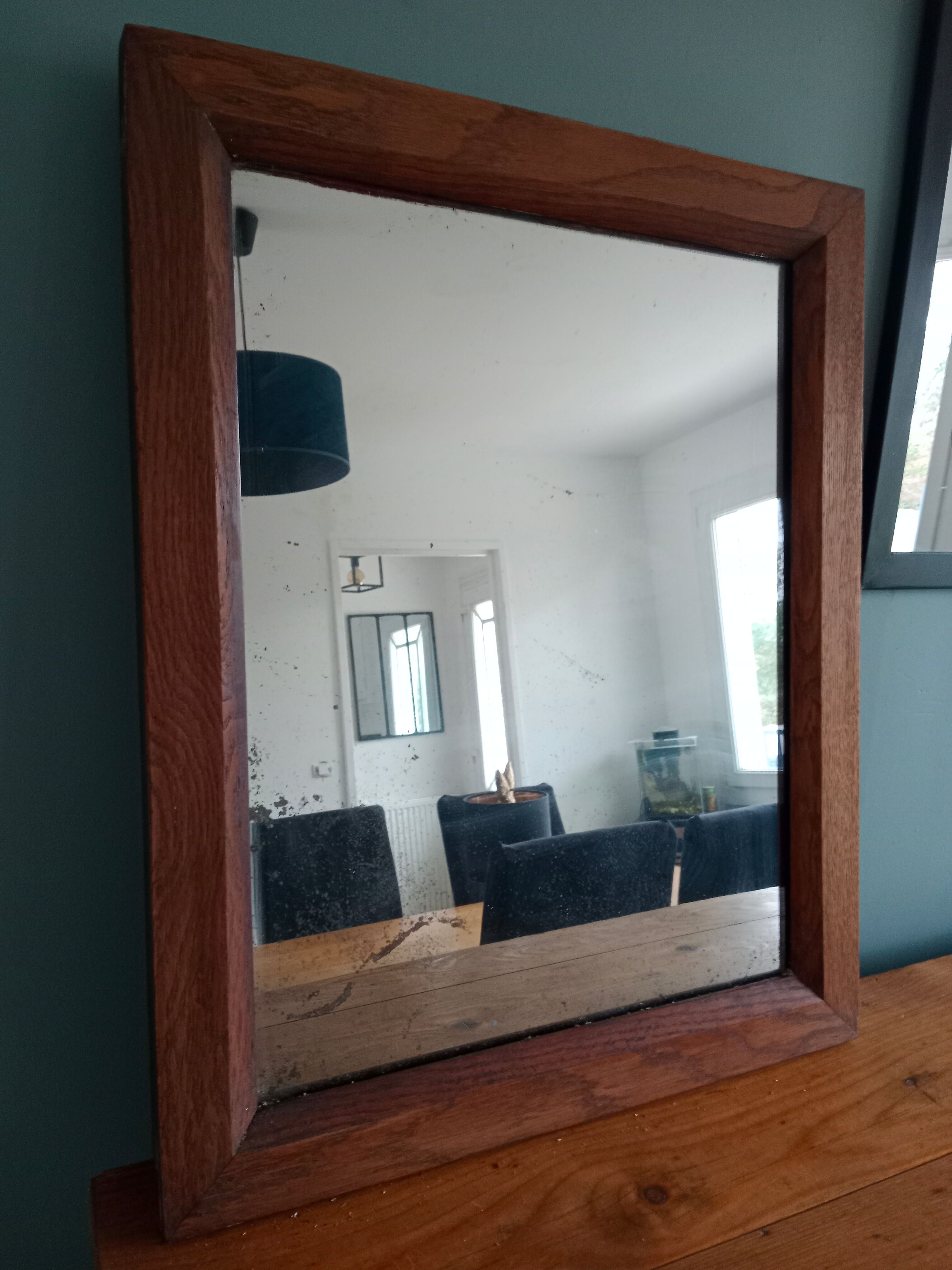 Piqué mercury mirror, 63x51 cm