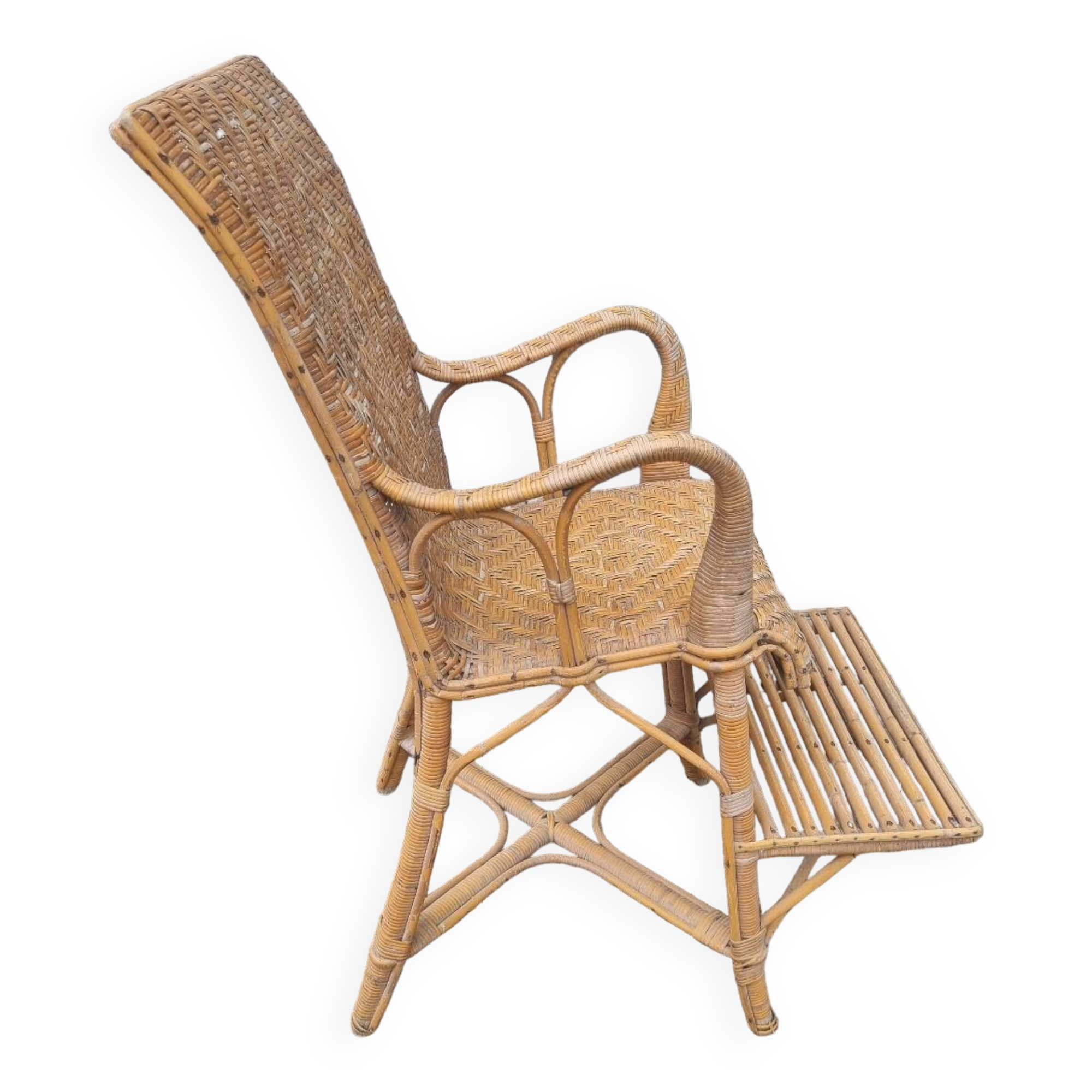 Vintage rattan armchair