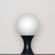 Large table lamp in the shape of a mushroom in white opaline glass by Stilnovo, 1960s.