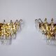 Paire d'applique Regency, cristaux taillés, Espagne, 1980