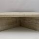 Table basse italienne en travertin avec incrustations en laiton, années 70