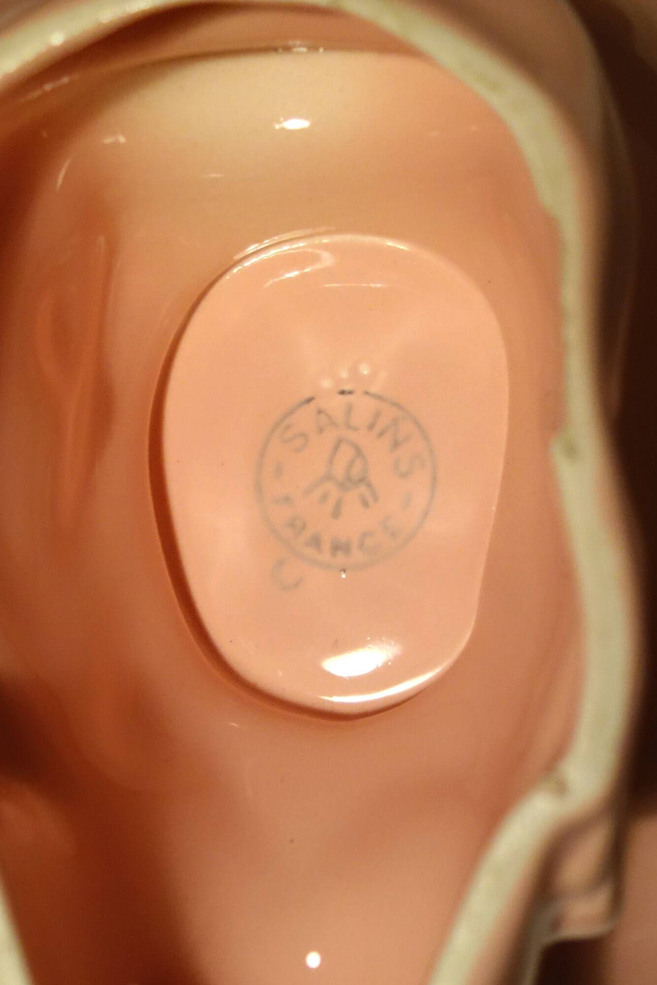 Vintage earthenware fish pocket from Salins