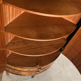 Compact danish corner cabinet in rosewood