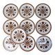 10 flat earthenware plates