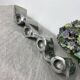 Brushed aluminum candle holder