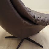 Leather swivel armchair, Danish design, 1960s, designer: H.W. Klein, manufacture: Bramin