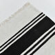 6x13 White & Black Hemp Carpet, 202x404Cm
