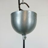 Industrial black enamel pendant lamp, 1950s