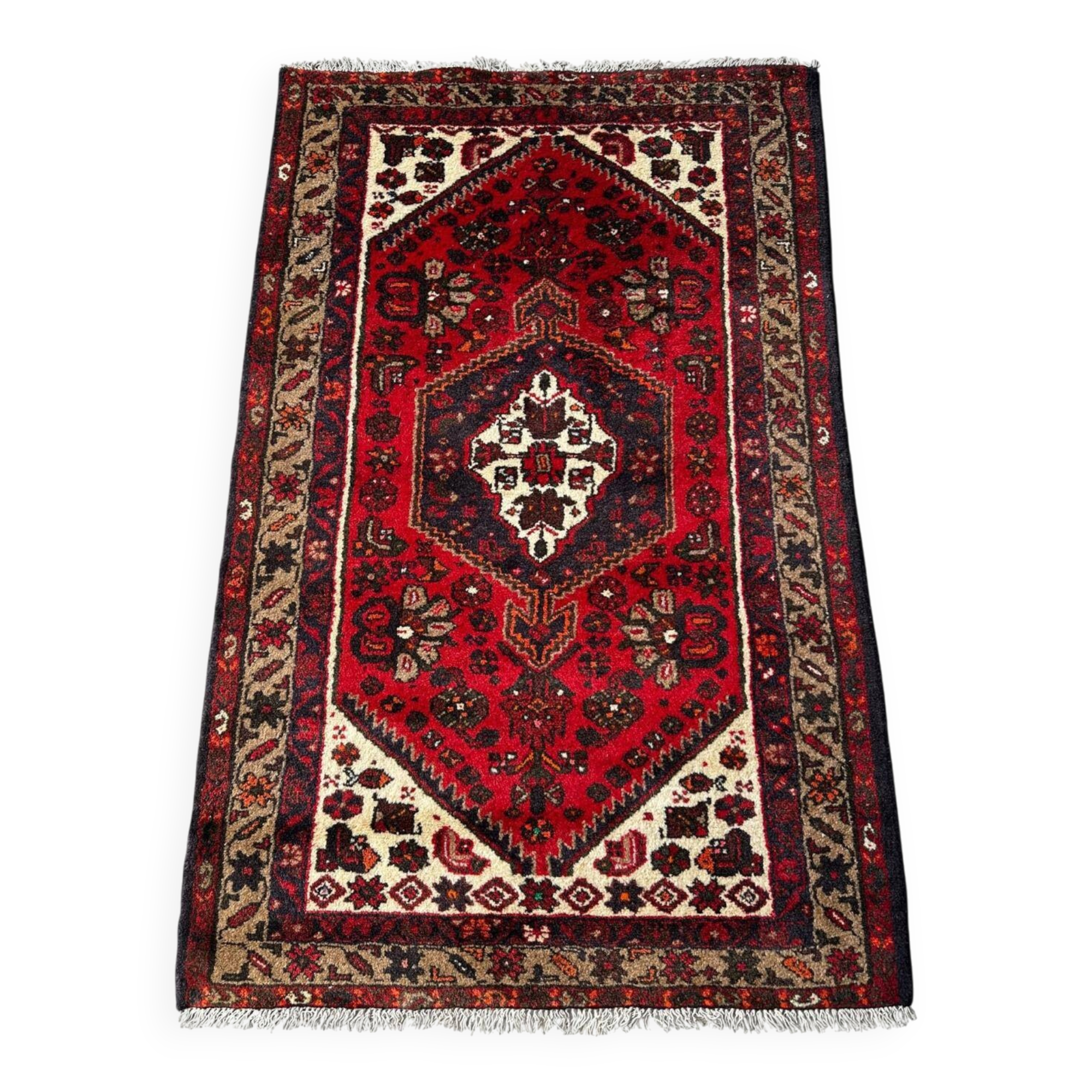Handmade Persian Hamadan rug 100cm x 160cm