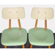 Paire de chaises vertes vintage, design tchèque, 1960