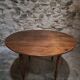 Table à abattants ancienne en chêne français, table à manger ronde, vers 1880–1920