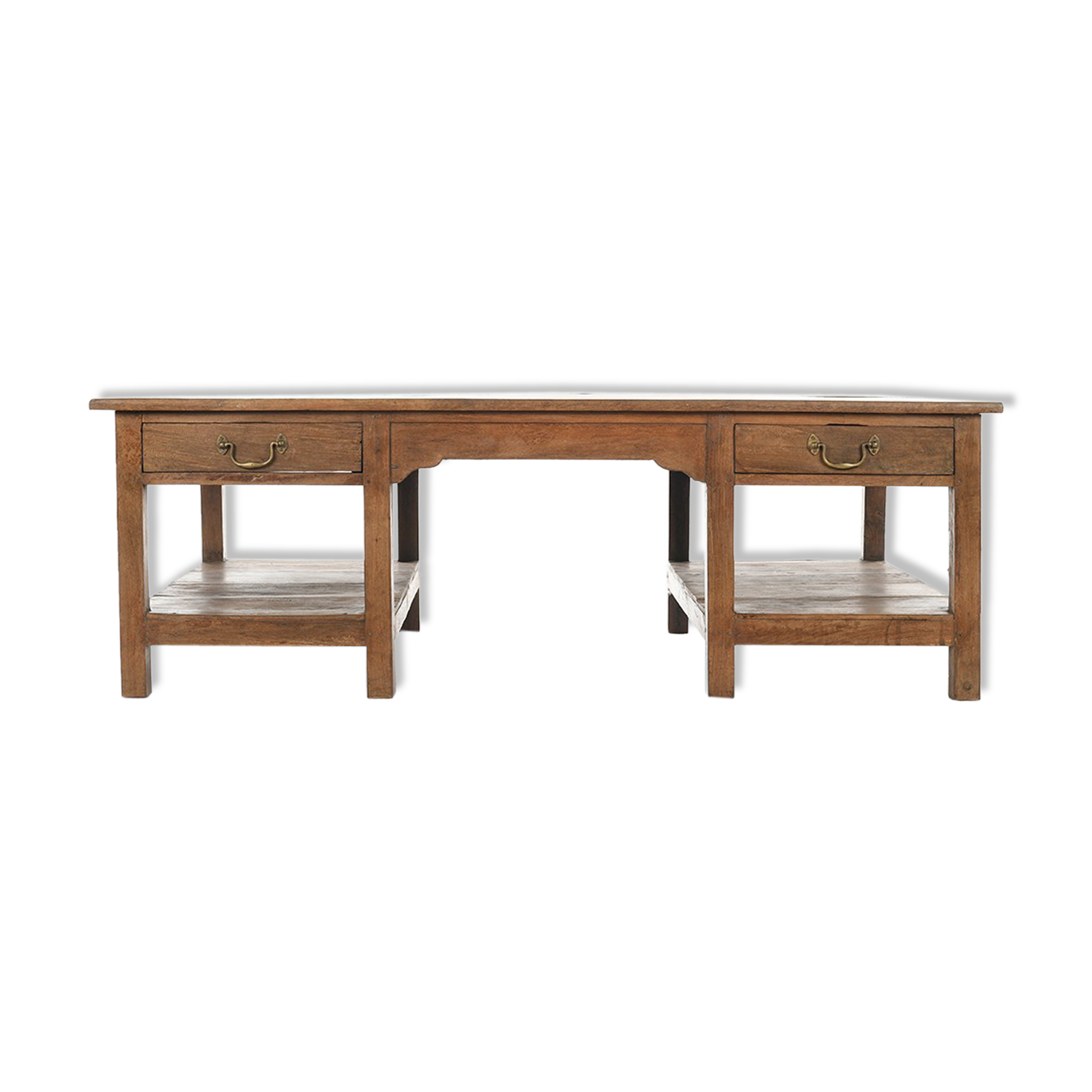 Wooden coffee table with 2 drawers