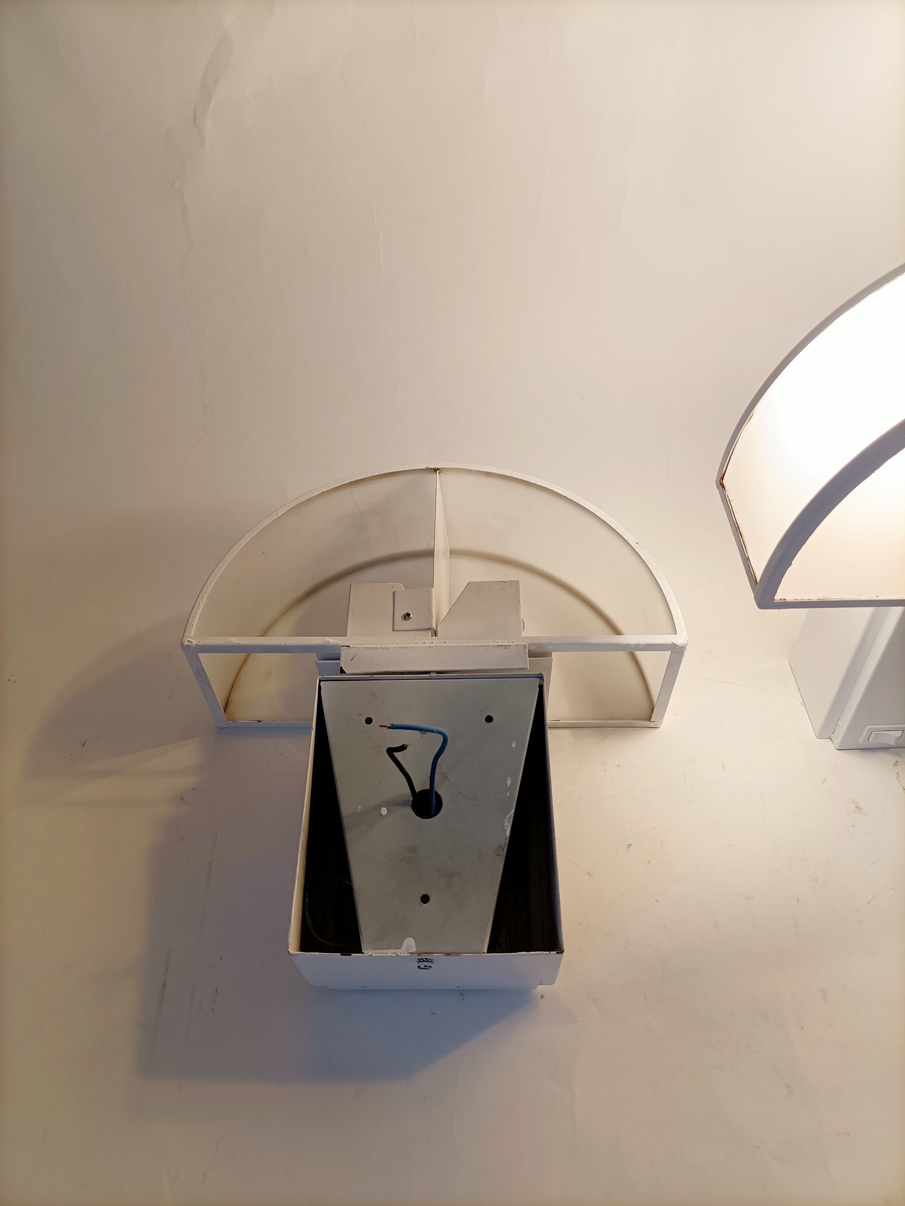 Pair of wall lamps with double switches model Olympe design Harvey Guzzini for ED 1970