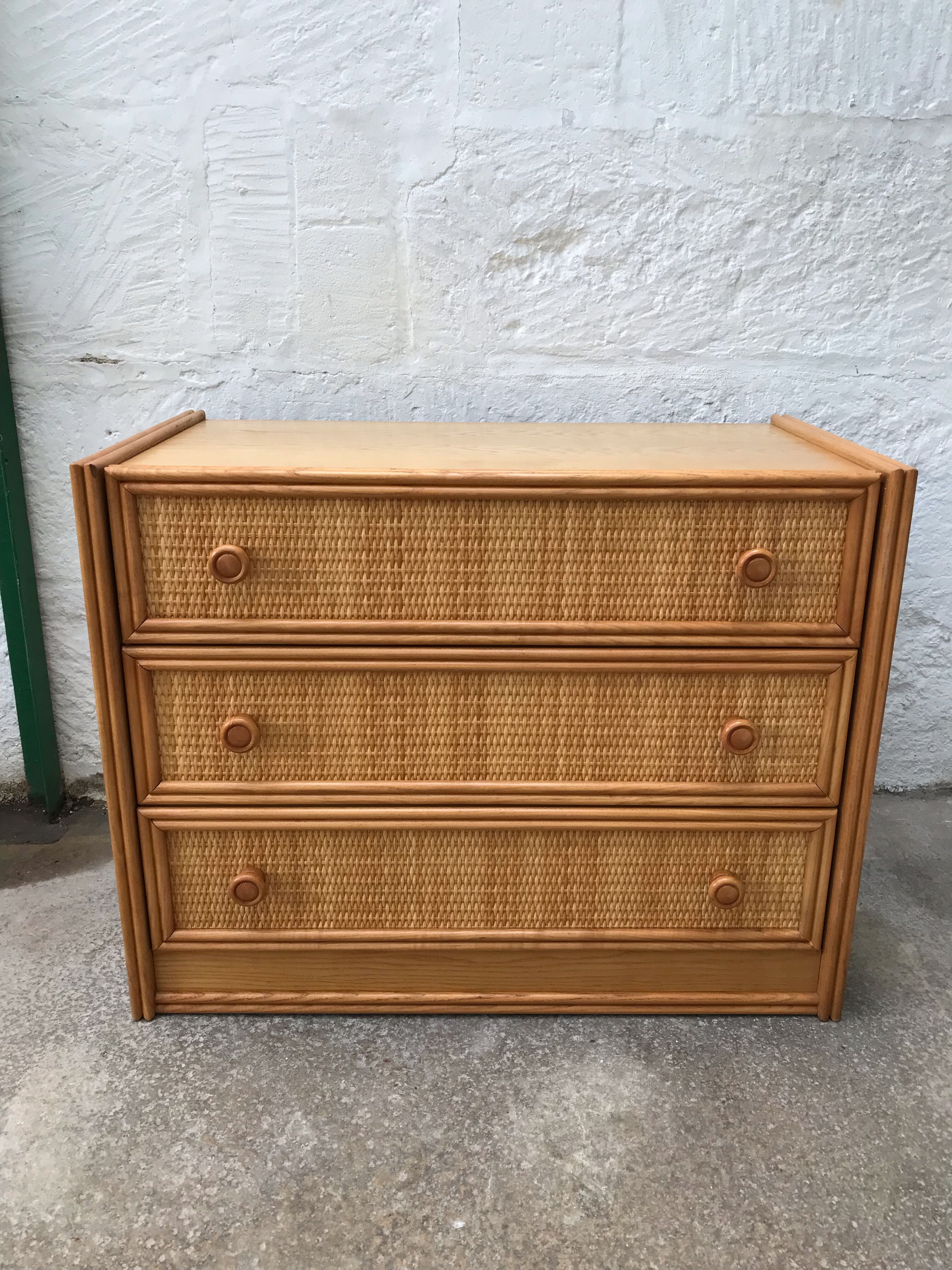 Rattan chest of drawers