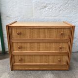 Rattan chest of drawers