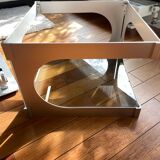 Modern designer side table with integrated chessboard – Walter & Moretti
