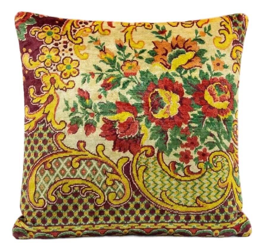 Vintage velvet cushion cover 48x51 cm