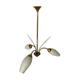 Golden and white pendant light