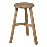 Gong - Antique Chinese elm stool, round seat no. 2