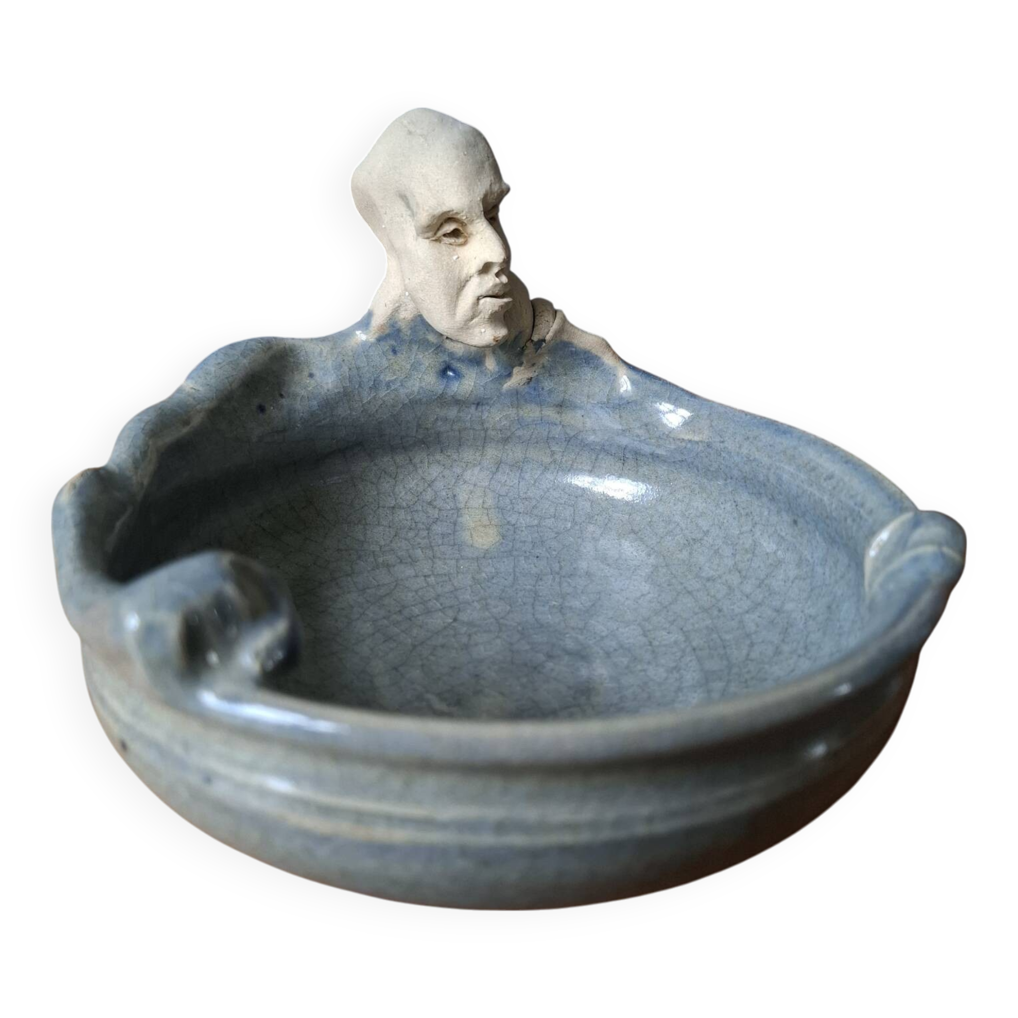 Bernard Sellier 20th century ceramic anthropomorphic pocket emptier