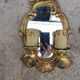 Pair of appliques in gilded bronze and Louis XV style mirror