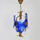 Murano blue glass chandelier suspension. 80 years