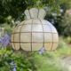 Lampshade for mother-of-pearl and vintage brass suspension