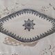 Ravier, oblong cup Saint-Amand model Primax decoration frieze blue arabesques