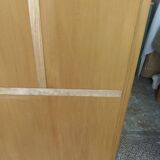 Armoire vintage en bois brut, étagères bois modulables.