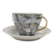 Tasse et soucoupe Joanna, porcelaine, Wawel, Pologne, années 1970