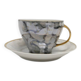 Tasse et soucoupe Joanna, porcelaine, Wawel, Pologne, années 1970