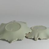 Art Deco Pistachio and Gold Leaf Plates Viloca Paris Caffarelli