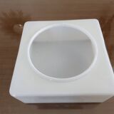 Square ceiling in 1960s white opaline