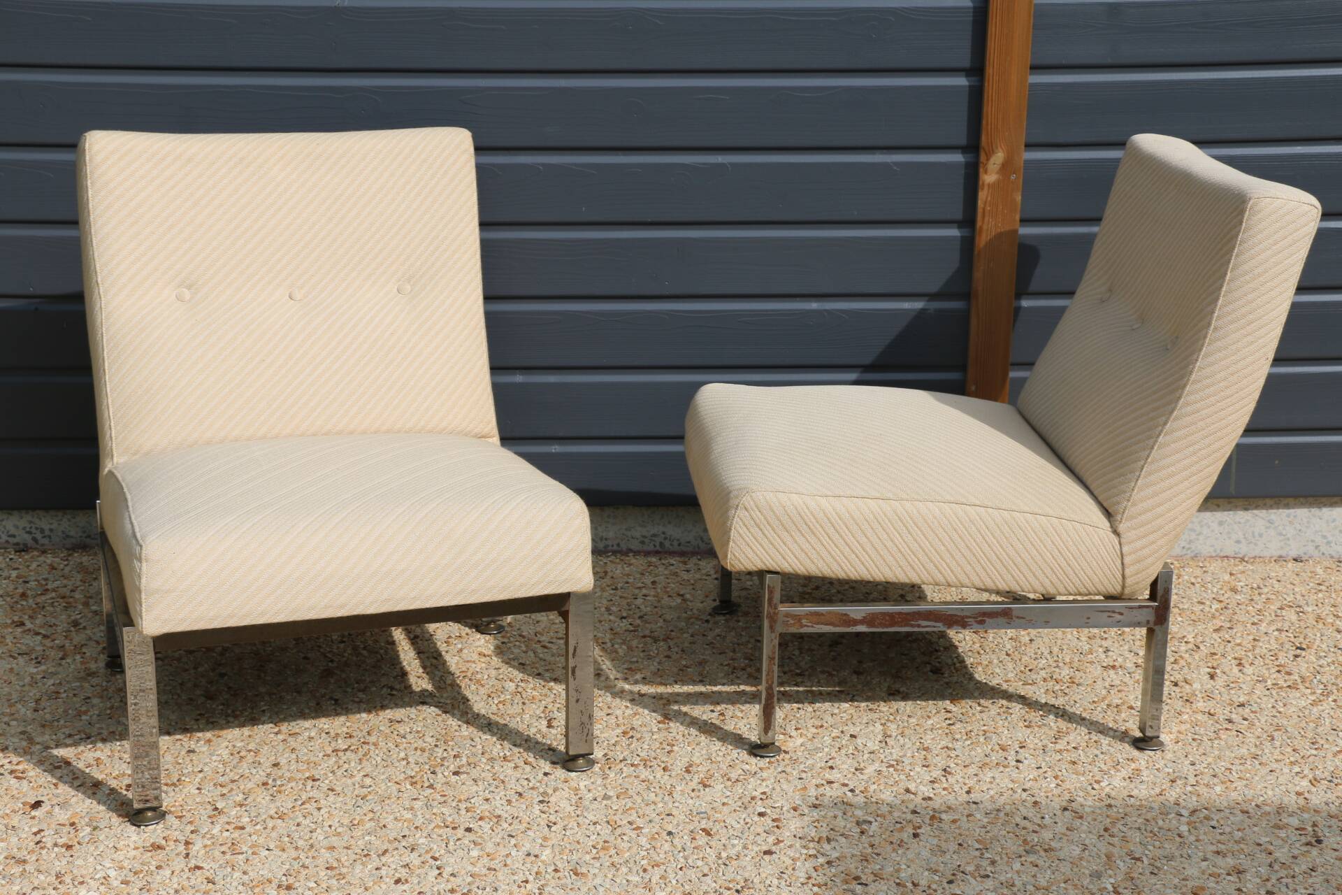 Pair of Georges Friedmann lounge chairs