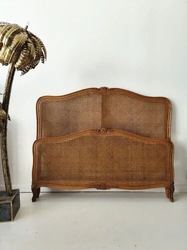 Antique French Cane Bed Louis XV Style Double